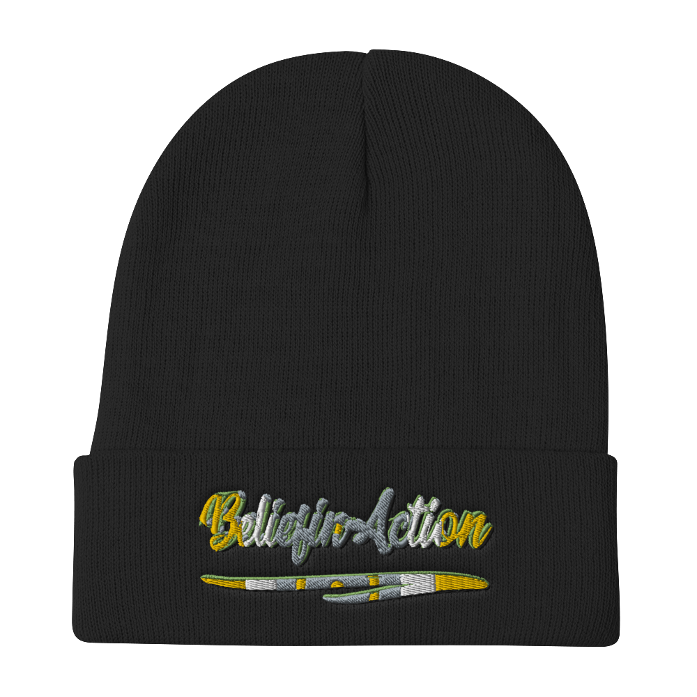 The BeliefinAction Embroidered Beanie